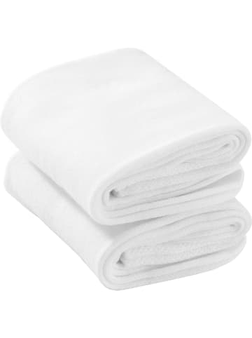 camano Baumwolle Unisex-Socken 2 Paar mit Softbund ca-soft in weiß