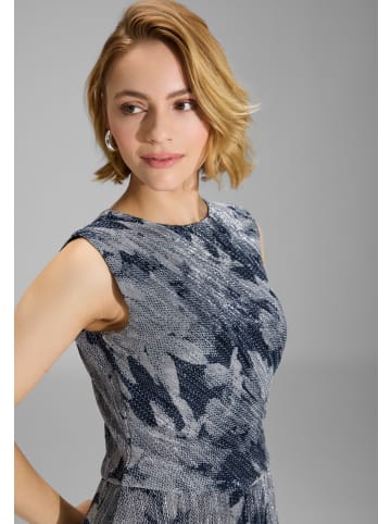 SWING Abendkleid in marine silber - 0001