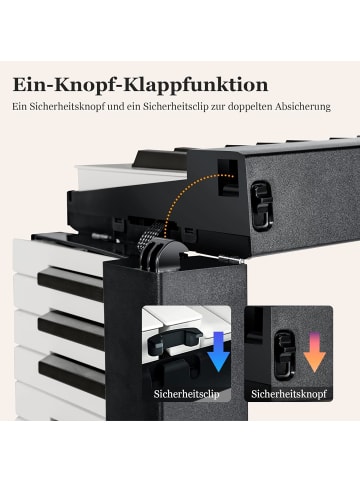 COSTWAY Elektroklavier 88 Tastatur in Schwarz