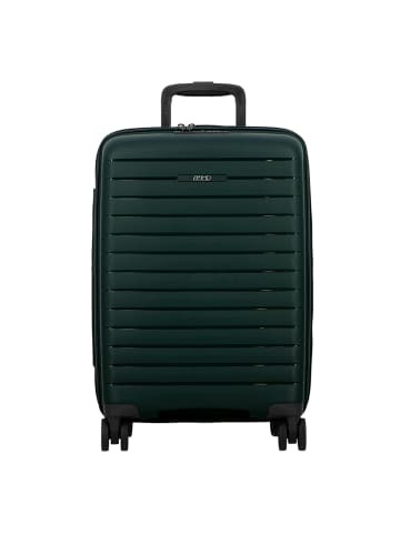 Jump Striper 4 Rollen Kabinentrolley 55 cm mit Dehnfalte in dark green