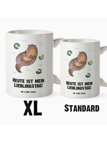 Mr. & Mrs. Panda Pott Otter Seerose mit Spruch in Weiß