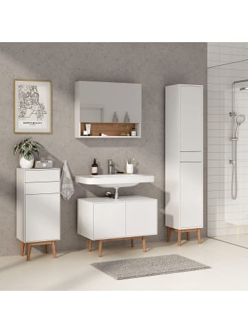 home24 Hochschrank LINDHOLM in Weiß