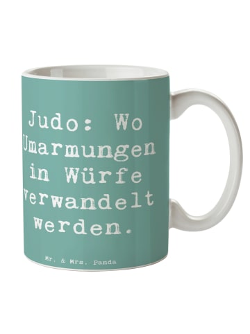 Mr. & Mrs. Panda Becher Spruch Judo Umarmungen mit Spruch in Meeresbrise
