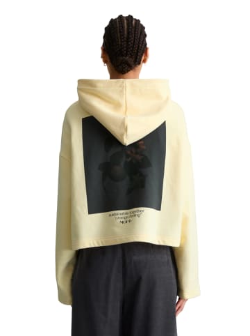 Marc O'Polo DENIM Hoodie cropped in Butter Yellow