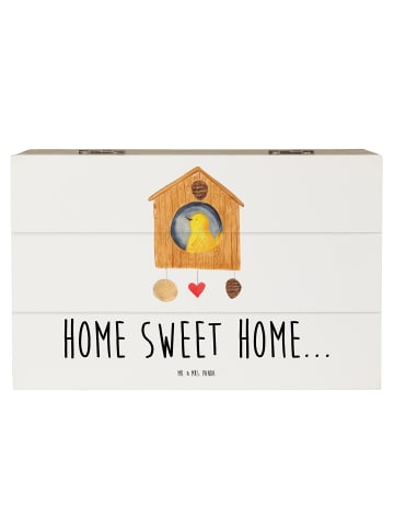 Mr. & Mrs. Panda Box Vogelhaus Home mit Spruch in Weiß