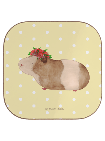 Mr. & Mrs. Panda gläseruntersetzer Meerschweinchen Weisheit ohne... in Gelb Pastell