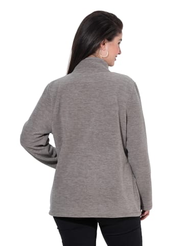 Ulla Popken Sweatjacke in mittelgrau