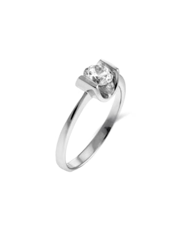 Luxenter 925 sterling silver ring with zirconia, rhodium-plated - Setentaitres