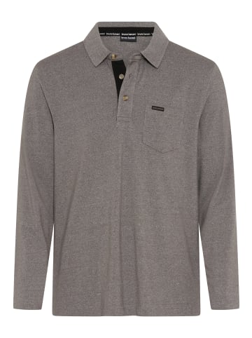 Bruno Banani Langarm-Poloshirt in grau