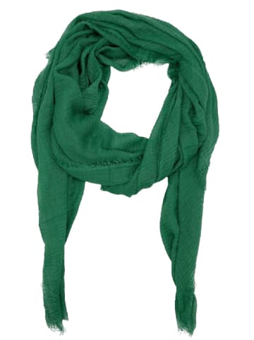 SASSYCLASSY Musselin Schal in Dunkelgrün