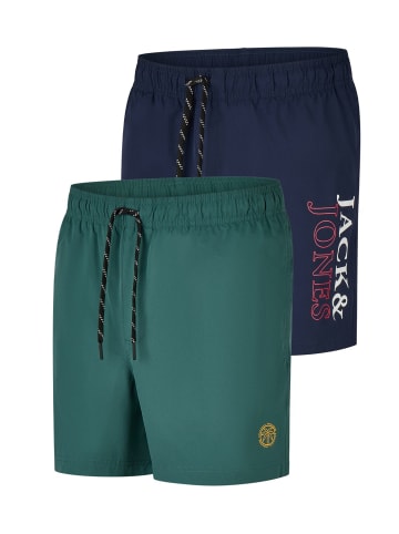 Jack & Jones Short JPSTMAUI SWIM MIX SMU 2PK regular/straight in Grün