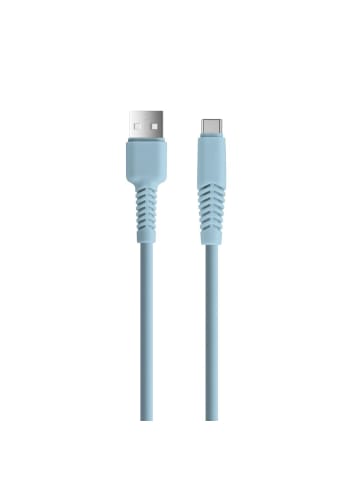 COFI 1453 Setty Ladekabel USB-A auf USB-C KSA-C-1.523 1,5m 10.5W 2,1A Blau in Schwarz