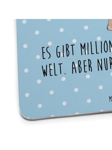 Mr. & Mrs. Panda Getränkeuntersetzer Papa Bär mit Spruch in Blau Pastell