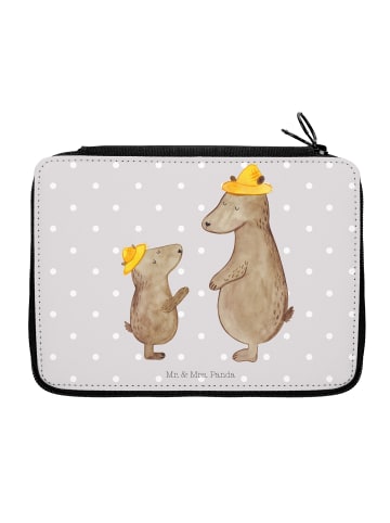 Mr. & Mrs. Panda Federtasche Bären mit Hut ohne Spruch in Grau Pastell