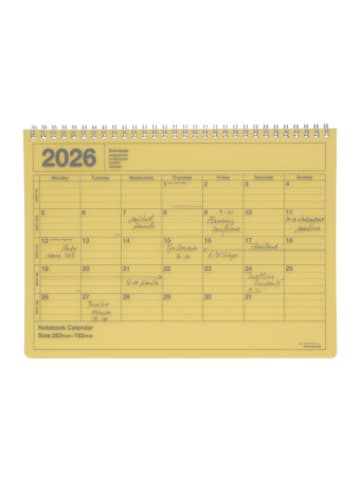 Marks Europe Kalender - MARK'S 2026 Tischkalender, M , Yellow