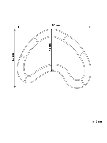 Beliani Wandspiegel BOUVRON in Bunt/Schwarz - (W) 80 x (H) 60 x (L) 2 cm Vertikal