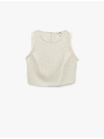 KOTON TANKTOPS in Beige Kariert