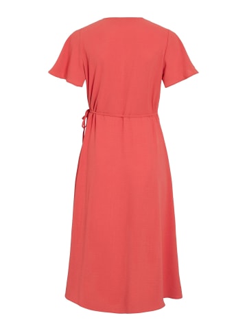 Vila Kleid mit V-Ausschnitt in Paprika