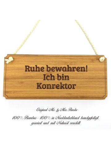 Mr. & Mrs. Panda Türschild Konrektor mit Spruch in Keine Angabe