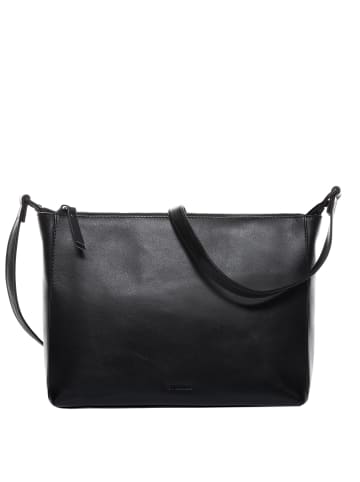 FEYNSINN Leder-Umhängetasche & Clutch echt Leder Schulter groß schwarz in schwarz