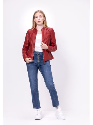 JILANI Damen Lederjacke in Rot