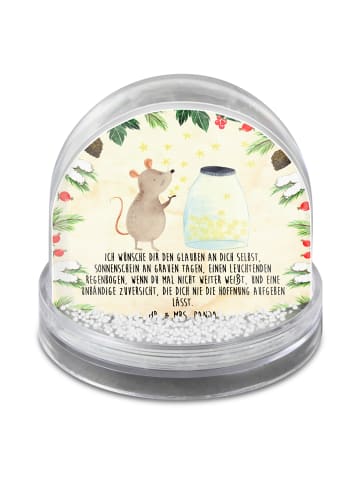 Mr. & Mrs. Panda Schneekugel Weihnachten Maus Sterne mit Spruch in Naturpapier