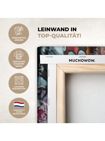 MuchoWow Poster mit Leiste Bunte Treppe  (BxH)