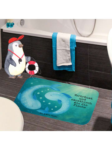 Mr. & Mrs. Panda Badezimmerteppich Sternzeichen Fische Design mi... in Weiß