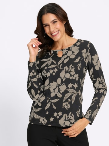WITT WEIDEN Print-Shirt in schwarz-sand-bedruckt
