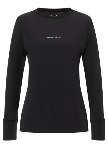 super.natural Merino T-Shirt mit Softshell in schwarz