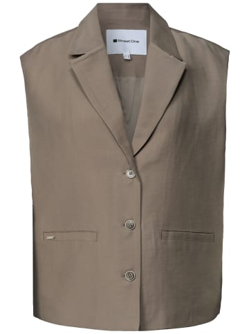 Street One Weste in A-Linie mit Reverskragen in dark beige
