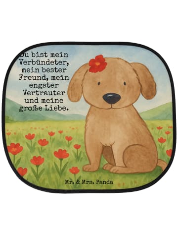 Mr. & Mrs. Panda sonnenschutz Hund Dame Design mit Spruch in Weiß