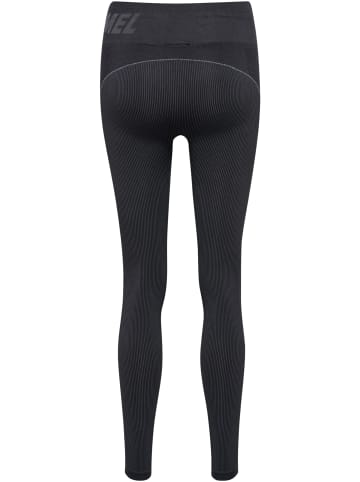 Hummel Hummel Leggings Hmlte Multisport Damen Dehnbarem Schnelltrocknend Nahtlosen in BLACK/ASPHALT MELANGE