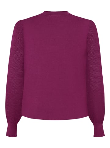 Zero  Feinstrickpullover mit Puffärmeln in Magenta Purple