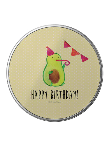 Mr. & Mrs. Panda Aufbewahrungsbox Avocado Geburtstag mit Spruch in Gelb Pastell