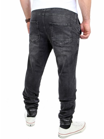 RESLAD Jeans Denim Jogginghose in schwarz