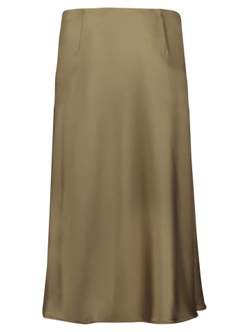 BETTY & CO Satinrock mit elastischem Bund in Dusty Olive