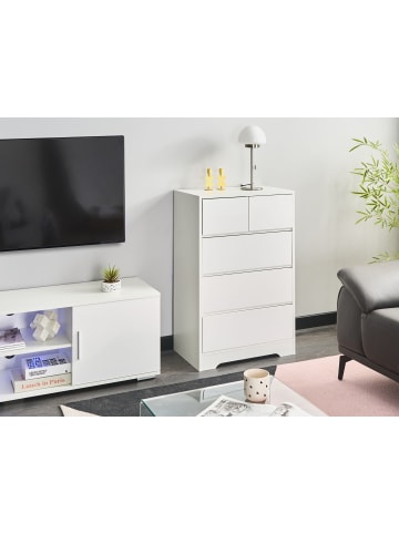 Beliani Kommode ALBERTA in Weiß - (W) 60 x (H) 94 x (L) 38 cm