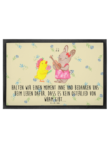 Mr. & Mrs. Panda Schmutzmatte Ostern Frühlingsgefühle mit Spruch in Blumig