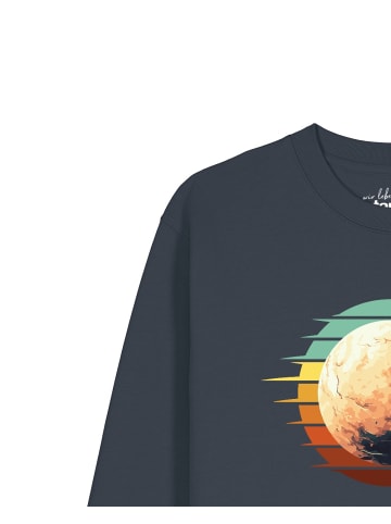 wat? Apparel Sweatshirt Pluto Retro Sunset in India Ink Grey