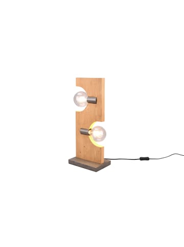 Trio Leuchten Tischleuchte TAILOR in Nickel antik / Holz