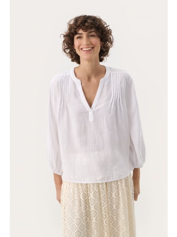 PART TWO Langarm-Bluse NyaraPW Gerade Passform in Bright White