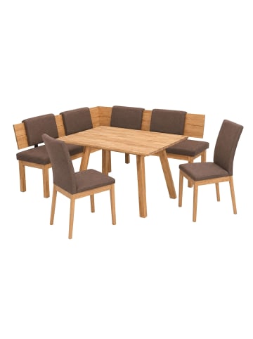 58 aufm Kessel ECKBANKGRUPPE Modern Danny 4 für 7 Personen Massivholz Wildeiche/Braun