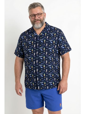Men Plus Hemd in navy blau