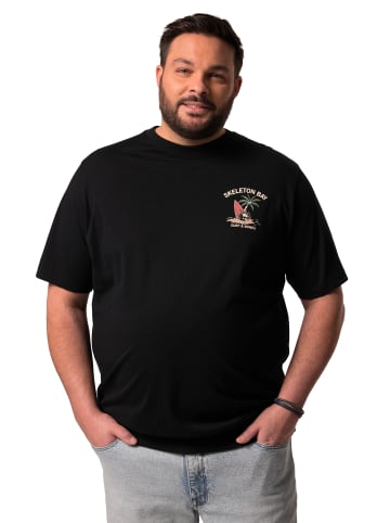 Men Plus Kurzarm T-Shirt in schwarz