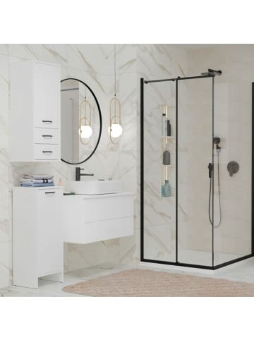 kommodly Wandhängeschrank Noras in Weiß - (B)35cm x (T)30cm x (H)90cm