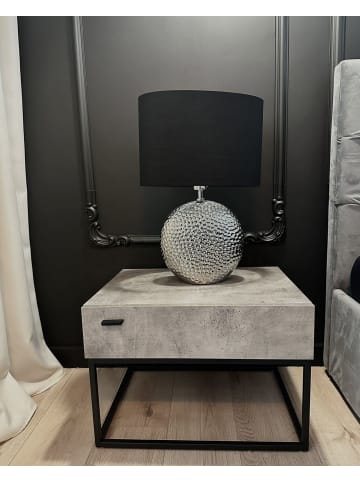 Beliani Tischleuchten NASVA in Silber/Schwarz - (W) 35 x (H) 51 x (L) 35 cm