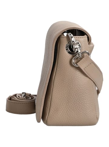 Mandarina Duck Mellow Leather - Umhängetasche 36 cm (nero) in warm taupe