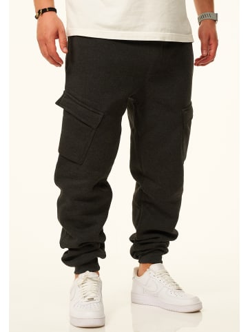 DAILY COTTON Jogginghose - als Cargohose - Lange Trainingshose Sweatpants in Dunkelgrau