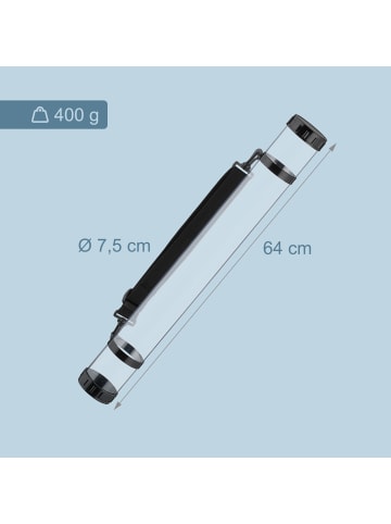 relaxdays Posterrolle in Transparent/Schwarz - (H)64 x Ø 7,5 cm